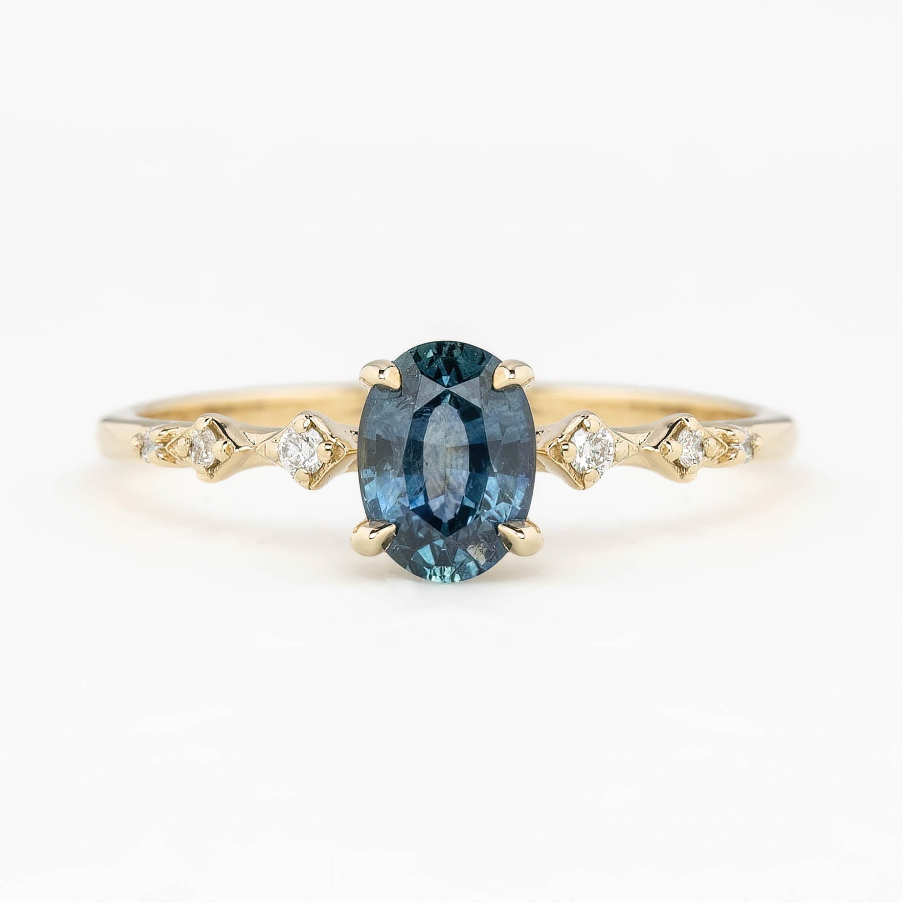 Celeste Ring, 1.00ct Montana Sapphire One of a kind