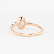 Celeste Ring 0.74ct Light Blue Purple Madagascar Sapphire, 14K Rose Gold (One of a kind)