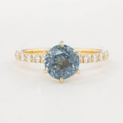 【一点物】マリアリュックスリング ・2.06ct・加熱モンタナ産ライトブルーサファイア・K14YG