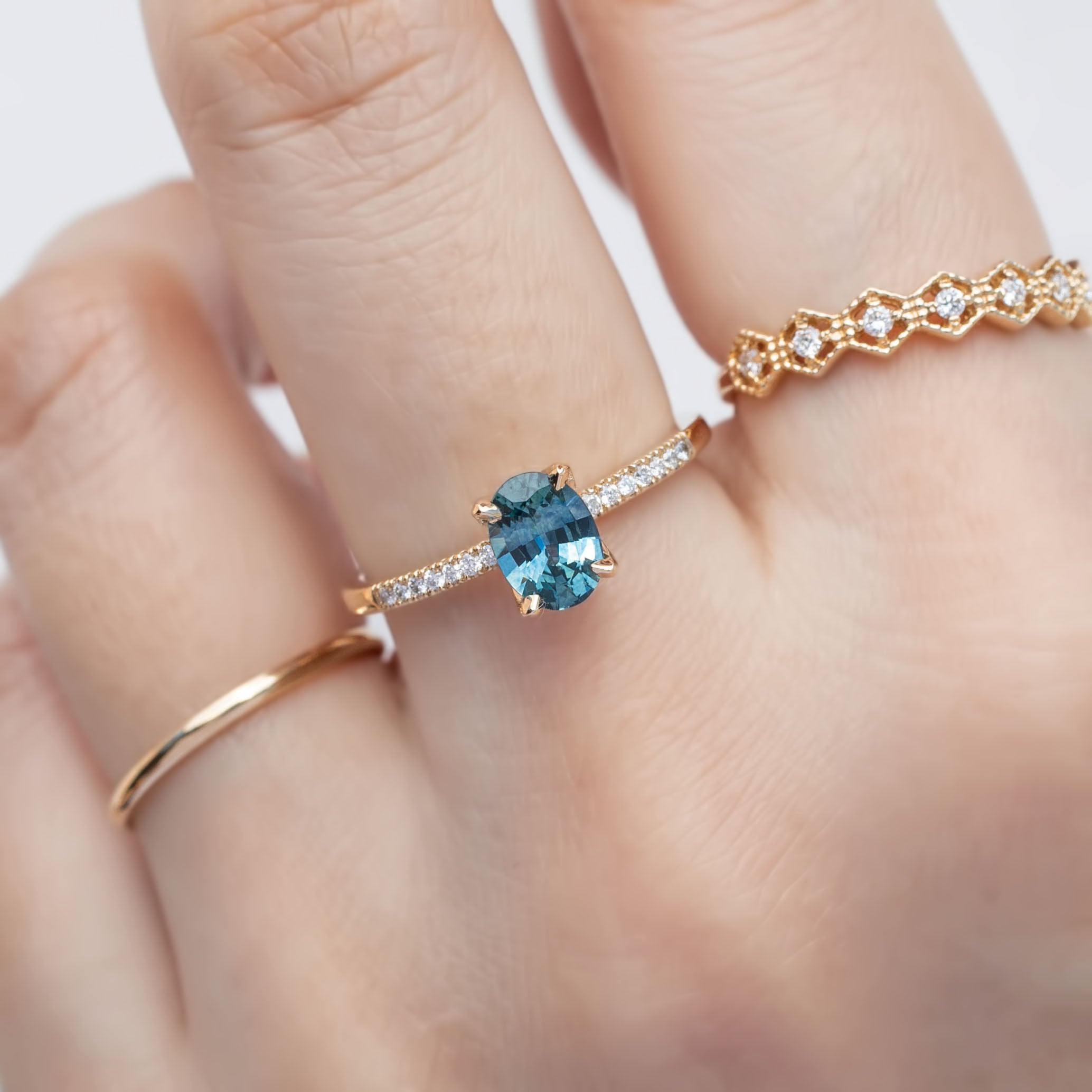 Maria Ring, 0.82ct Montana Sapphire