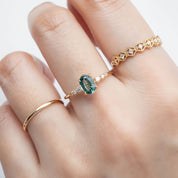 Estel Fleur Ring, 0.70ct Montana Sapphire
