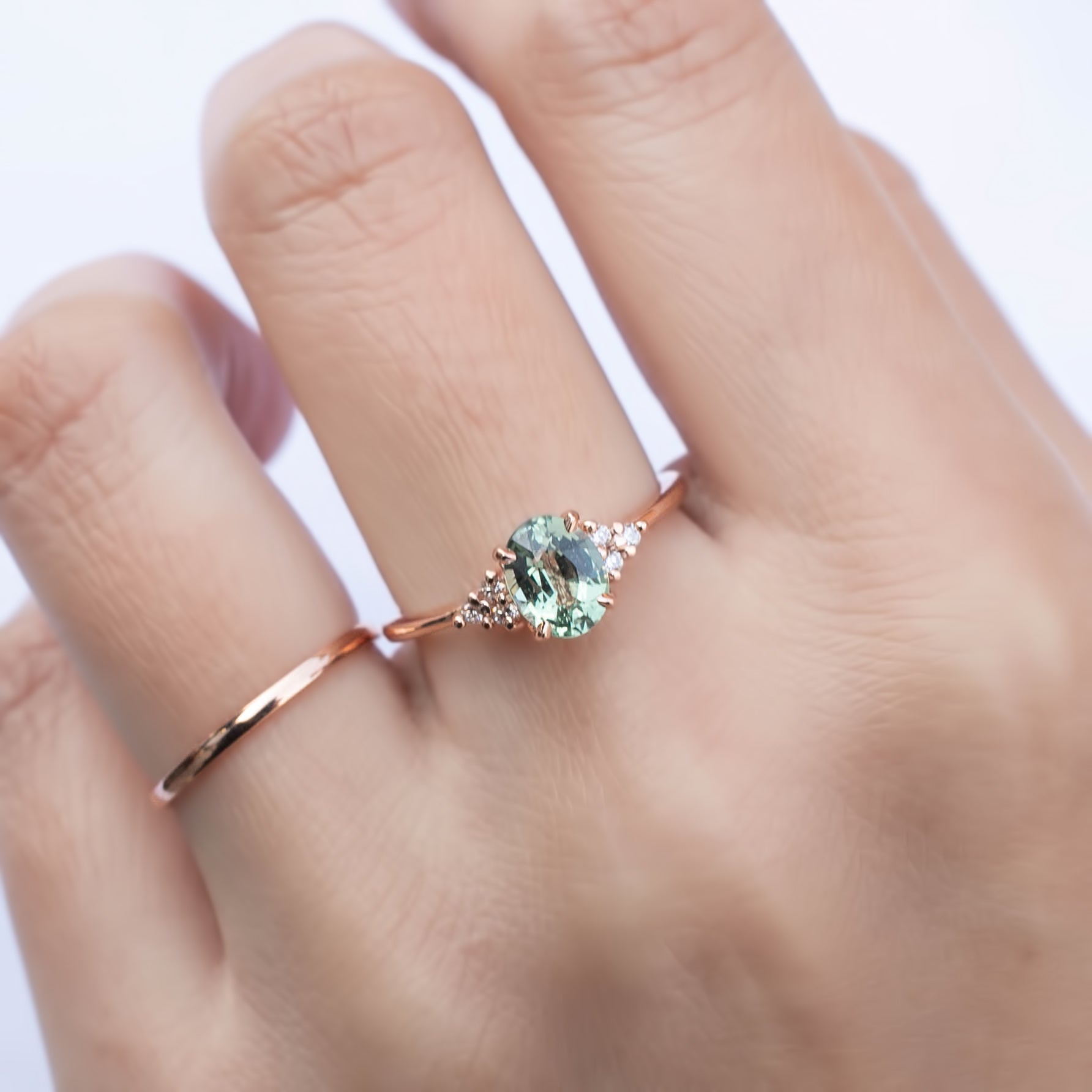テレサリング　ブルーサファイア　1.03ct　14Kイエローゴールド