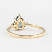 Emilie Ring 0.97ct Green Montana Sapphire, 14K Yellow Gold (One of a kind)