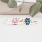 【即日配送】エミリーリング ・0.72ct・非加熱マダガスカル産ライトピンクサファイア・K14YG