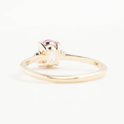 【即日配送】エミリーリング ・0.72ct・非加熱マダガスカル産ライトピンクサファイア・K14YG