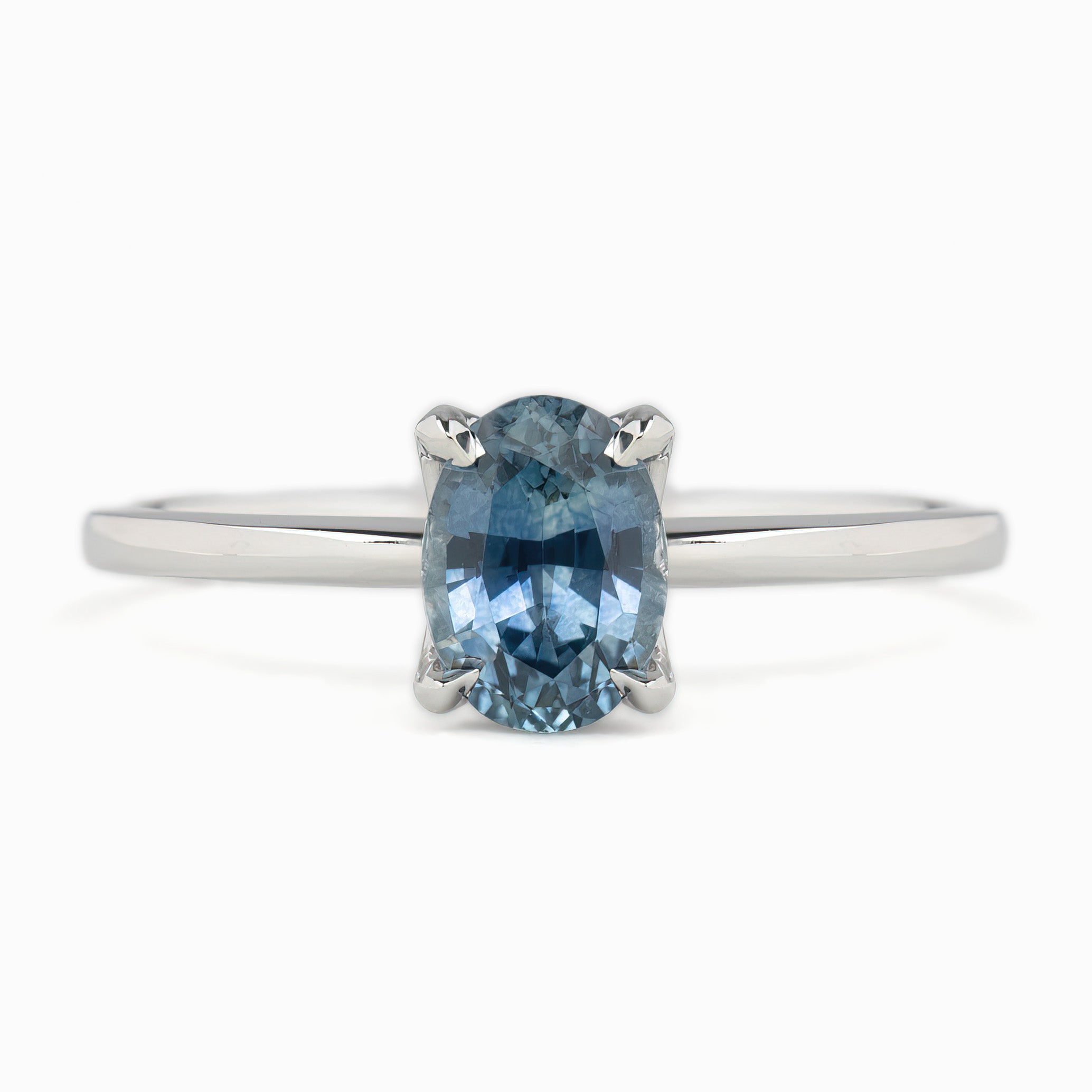【即日配送】サラリング ・1.06ct・加熱モンタナ産ブルーサファイア・K14WG