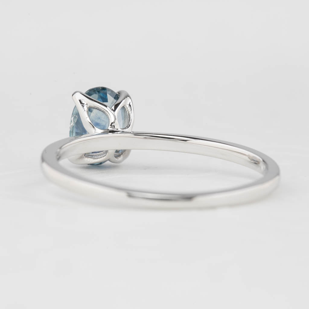 【即日配送】サラリング ・1.06ct・加熱モンタナ産ブルーサファイア・K14WG