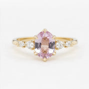 【一点物】エステルフルールリング ・1.19ct・非加熱マダガスカル産ライトピンクサファイア・K14YG