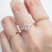 【一点物】エステルフルールリング ・1.19ct・非加熱マダガスカル産ライトピンクサファイア・K14YG