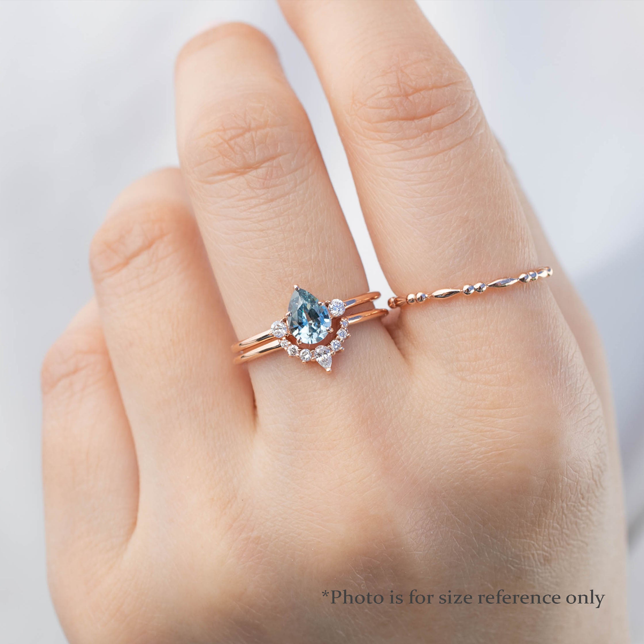 【即日配送】エミリーリング ・0.60ct・非加熱マダガスカル産ライトブルーサファイア・K14YG