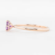 Alice Ring 0.67ct Pink Purple Tanzania Sapphire, 14K Rose Gold (One of a kind)