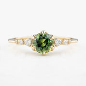 【即日配送】エステルフルールリング ・1.04ct・加熱モンタナ産グリーンサファイア・K14YG