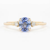 Estel Ring 1.18ct Oval Blue Ceylon Sapphire, 14K Yellow Gold (One of a kind)