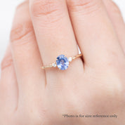 Estel Ring 1.18ct Oval Blue Ceylon Sapphire, 14K Yellow Gold (One of a kind)