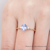 Estel Ring 1.18ct Oval Blue Ceylon Sapphire, 14K Yellow Gold (One of a kind)
