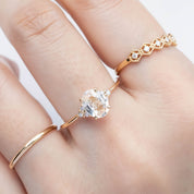 【即日配送】テレサリング ・1.44ct・非加熱マダガスカル産ライトピーチサファイア・K14YG