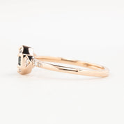 【一点物】アガサリング ・0.71ct・加熱モンタナ産ブルーグリーンサファイア・K14RG