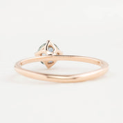 Alice Ring 0.56ct Blue Green Montana Sapphire, 14K Rose Gold (One of a kind)