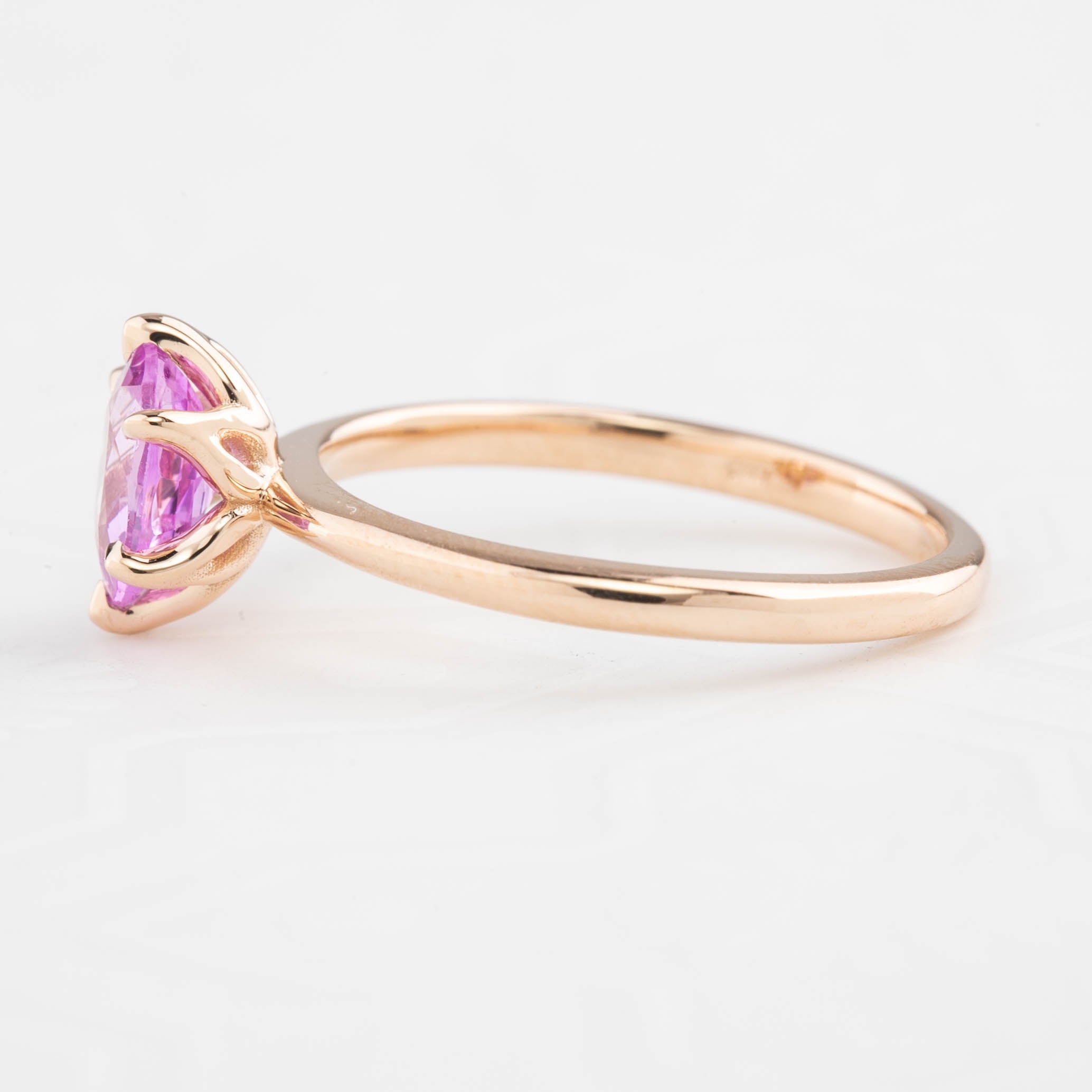 【一点物】フローリンリング ・1.23ct・加熱ピンクサファイア・K14RG