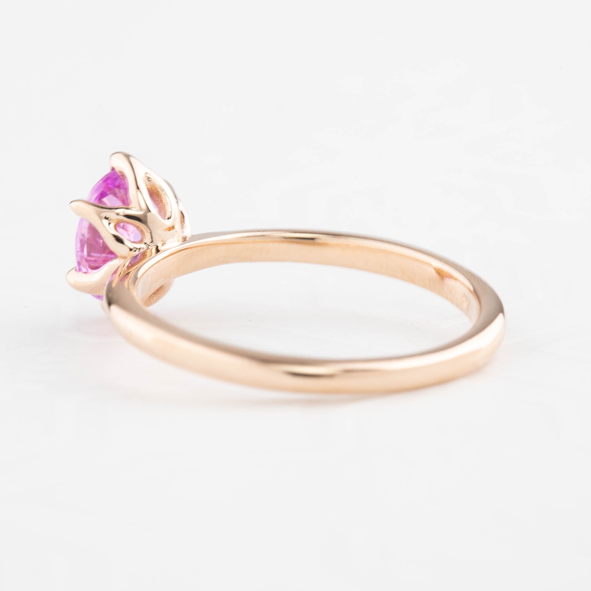【一点物】フローリンリング ・1.23ct・加熱ピンクサファイア・K14RG