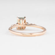 Estel Fleur Four Prongs Ring 1.11ct Light Blue Green Montana Sapphire, 14K Rose Gold (One of a kind)