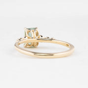 Estel Fleur Four Prongs Ring 0.99ct Green Montana Sapphire, 14K Yellow Gold (One of a kind)
