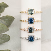 Estel Fleur Ring, 0.72ct Montana Sapphire