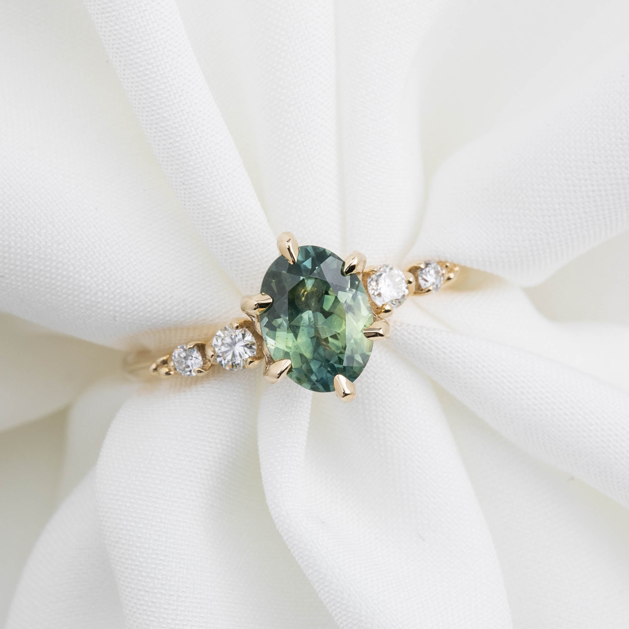 Estel Fleur Ring, 1.75ct Montana Sapphire