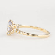 【即日配送】エステルフルールリング ・1.36ct・非加熱ラベンダーブルーサファイア・K14YG