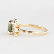 【即日配送】ノヴァリング ・2.03ct・非加熱マダガスカル産ブルーグリーンサファイア・K14YG