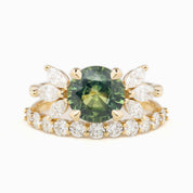 【即日配送】ノヴァリング ・2.03ct・非加熱マダガスカル産ブルーグリーンサファイア・K14YG