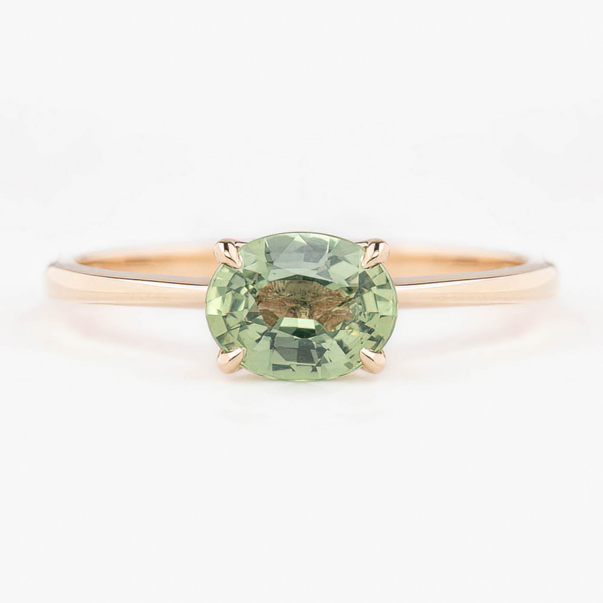 【即日配送】サラリング ・1.15ct・非加熱マダガスカル産グリーンサファイア・K14RG