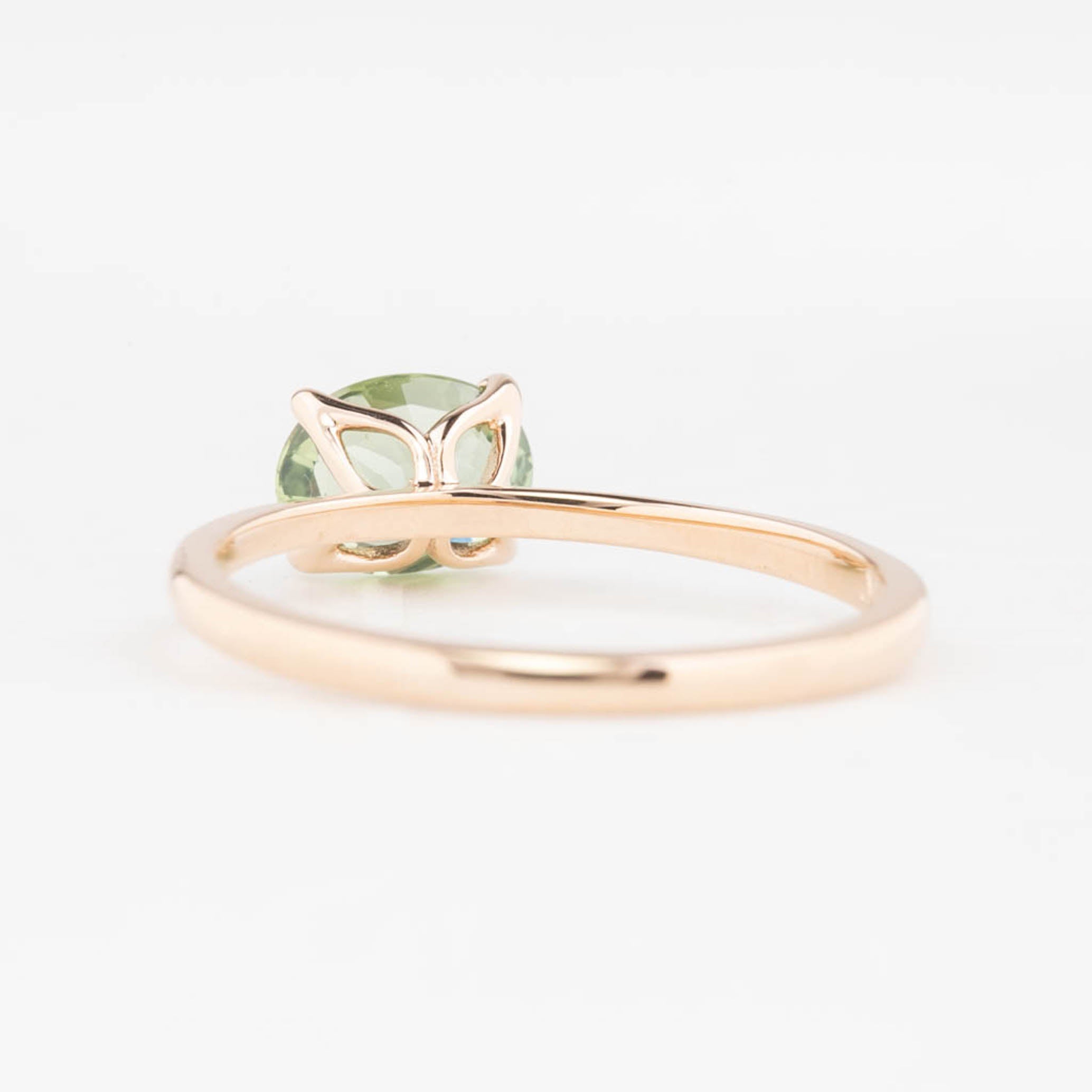 【即日配送】サラリング ・1.15ct・非加熱マダガスカル産グリーンサファイア・K14RG