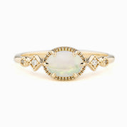 Stella Ring 0.30ct Rainbow Opal, 14K Yellow Gold (One of a kind)