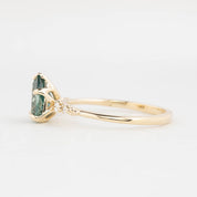 Estel Fleur Ring 0.96ct Blue Montana Sapphire, 14K Yellow Gold (One of a kind)
