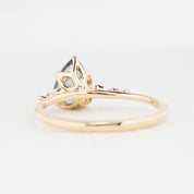 Estel Fleur Ring 0.96ct Blue Montana Sapphire, 14K Yellow Gold (One of a kind)