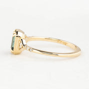 Agatha Ring 1.21ct Blue Montana Emerald Cut Sapphire, 14K Yellow Gold (One of a kind)