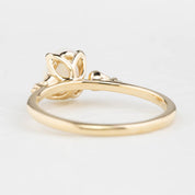 Estel Ring 0.6ct White Opal, 14K Yellow Gold (One of a kind)