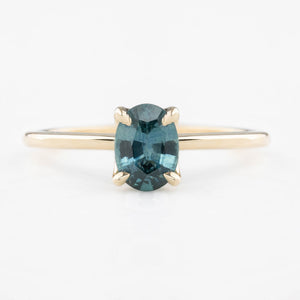 Sara Ring, 0.82ct Montana Sapphire, oval shape gemstone