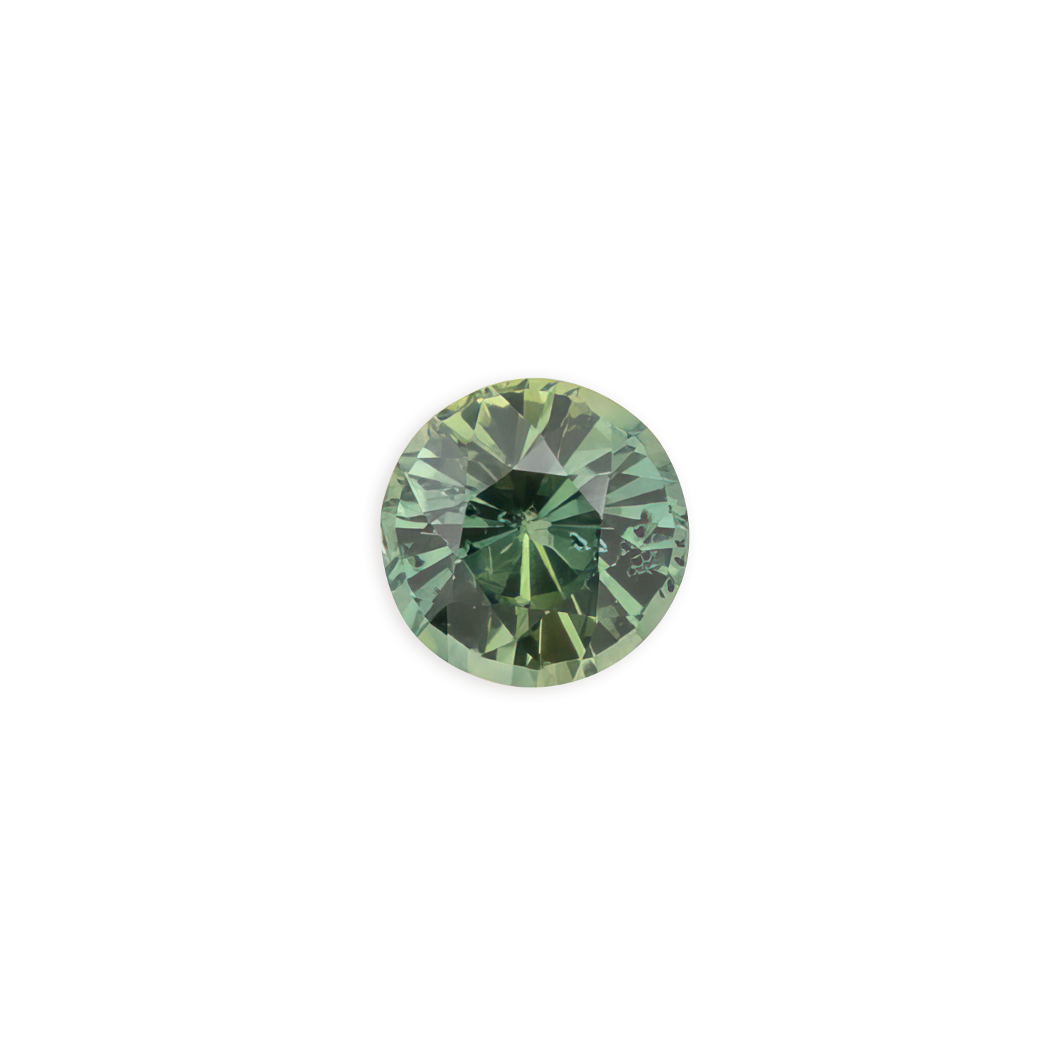 1.62ct Round Cut Light Blue Green Madagascar Sapphire SR219