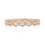 Milgrain Hexagon Ring