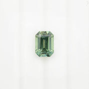 1.16ct Emerald Cut Light Green Montana Sapphire