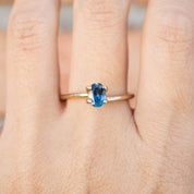 0.82ct Oval Cut Teal Blue Montana Sapphire