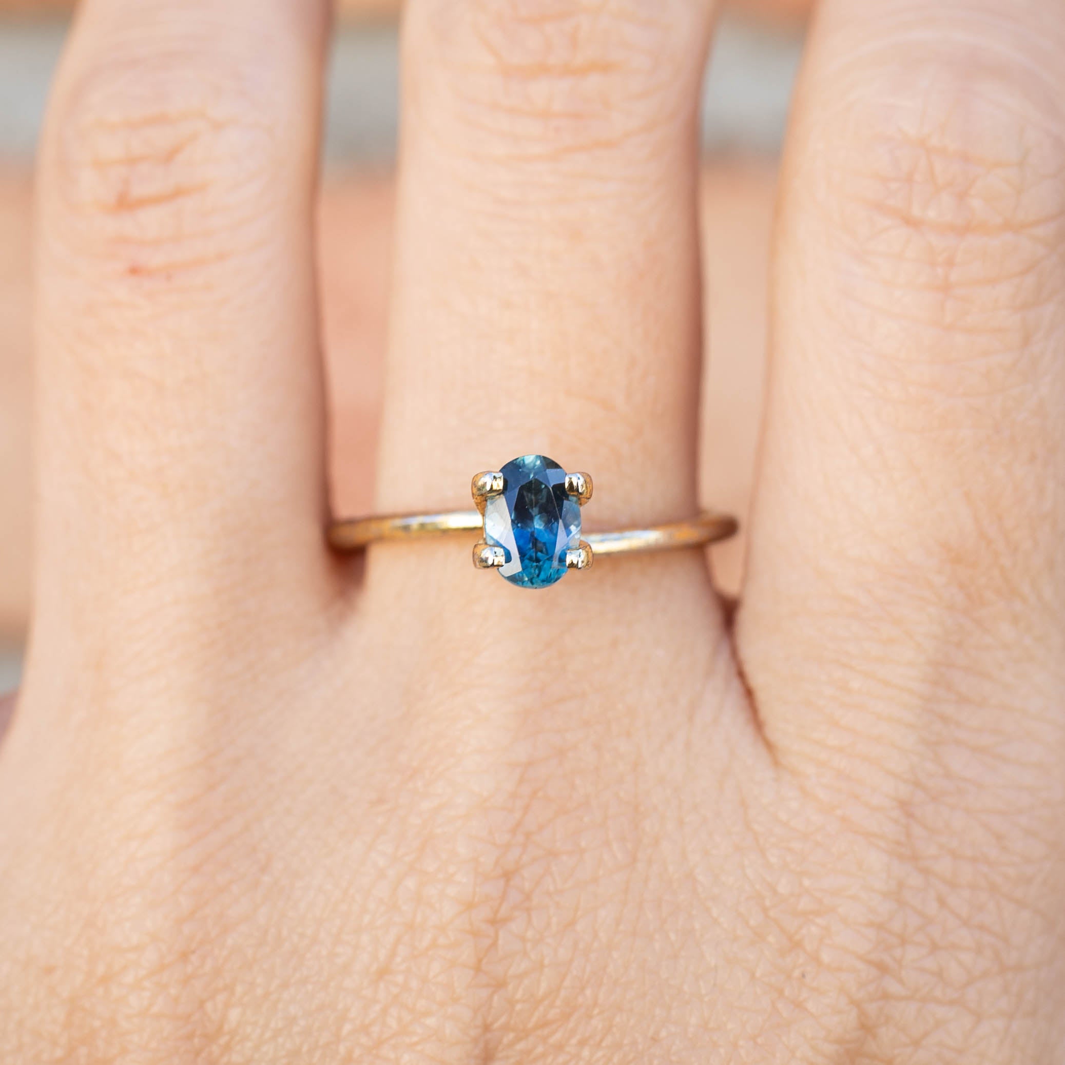 0.82ct Oval Cut Teal Blue Montana Sapphire