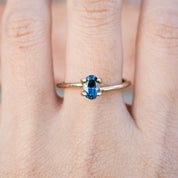 0.87ct オーバルカット オーシャンブルーサファイア モンタナ産 