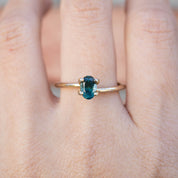 0.86ct Oval Cut Green Montana Sapphire