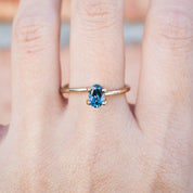 0.92ct オーバルカット ブルーグリーンサファイア モンタナ産 