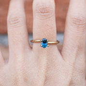 0.94ct Oval Cut Teal Blue Montana Sapphire
