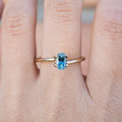 0.86ct オーバルカット ライトブルーグリーンサファイア モンタナ産 