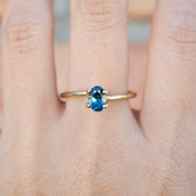 0.96ct Oval Cut Blue Green Montana Sapphire